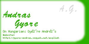 andras gyore business card